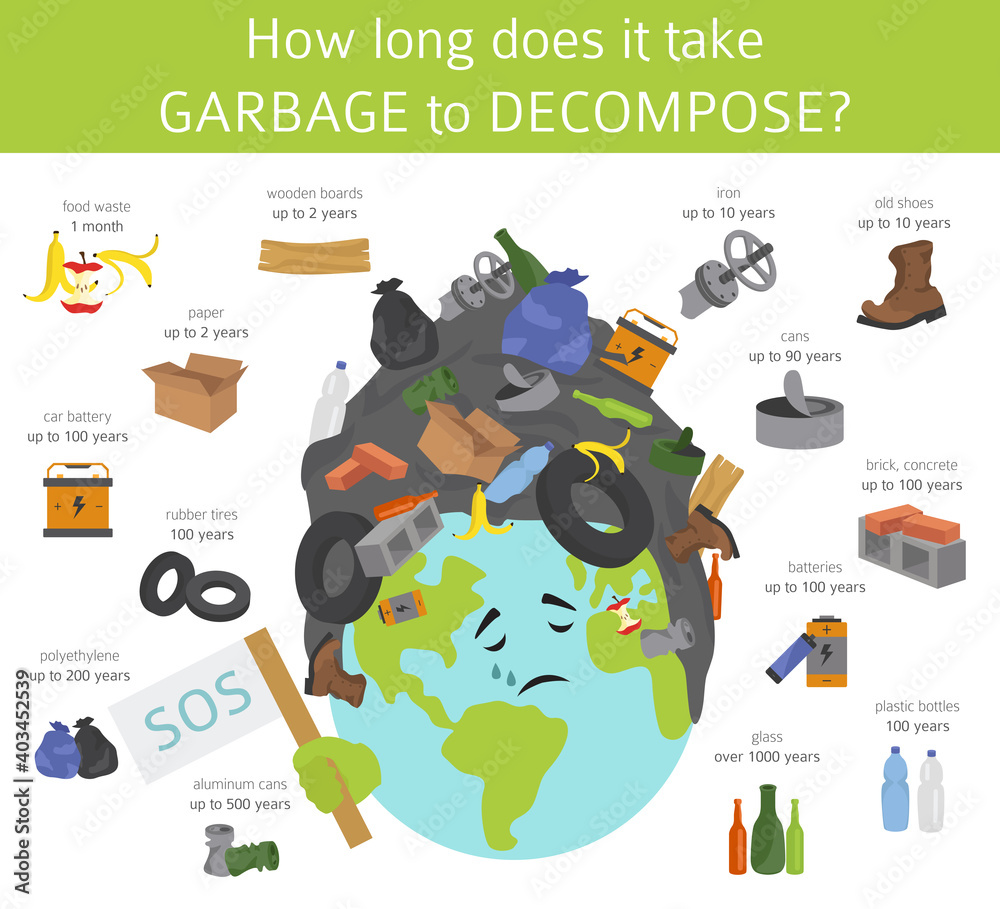 Topic For Environmental Issues Global environmental problems. Land pollution, garbage dump infographic ...