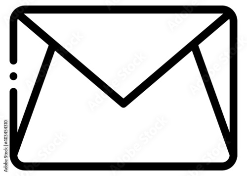 Email icon. Envelope Mail services. Contacts message send letter isolated flat