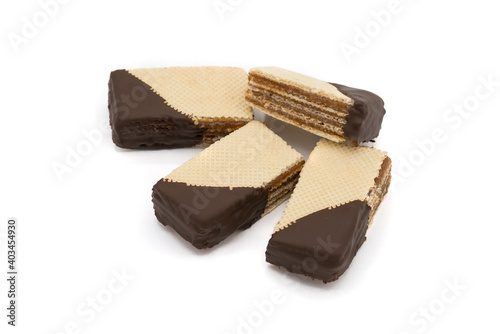 detail of a Christmas cake with a caramel-walnut filling photo