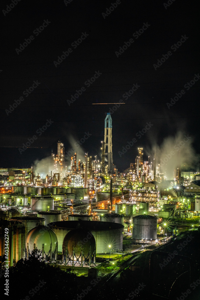 和歌山の東燃ゼネラル石油の工場夜景