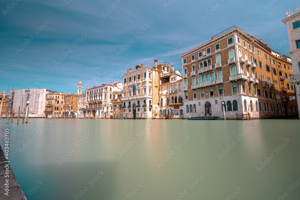 Paesaggio di Venezia sul Canal Grande. Bella giornata a Venezia, Italia.
