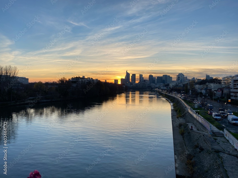 Coucher du soleil sur la Seine
