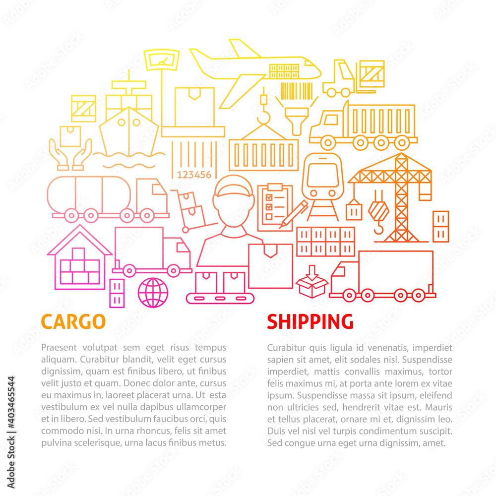 Cargo Shipping Line Template