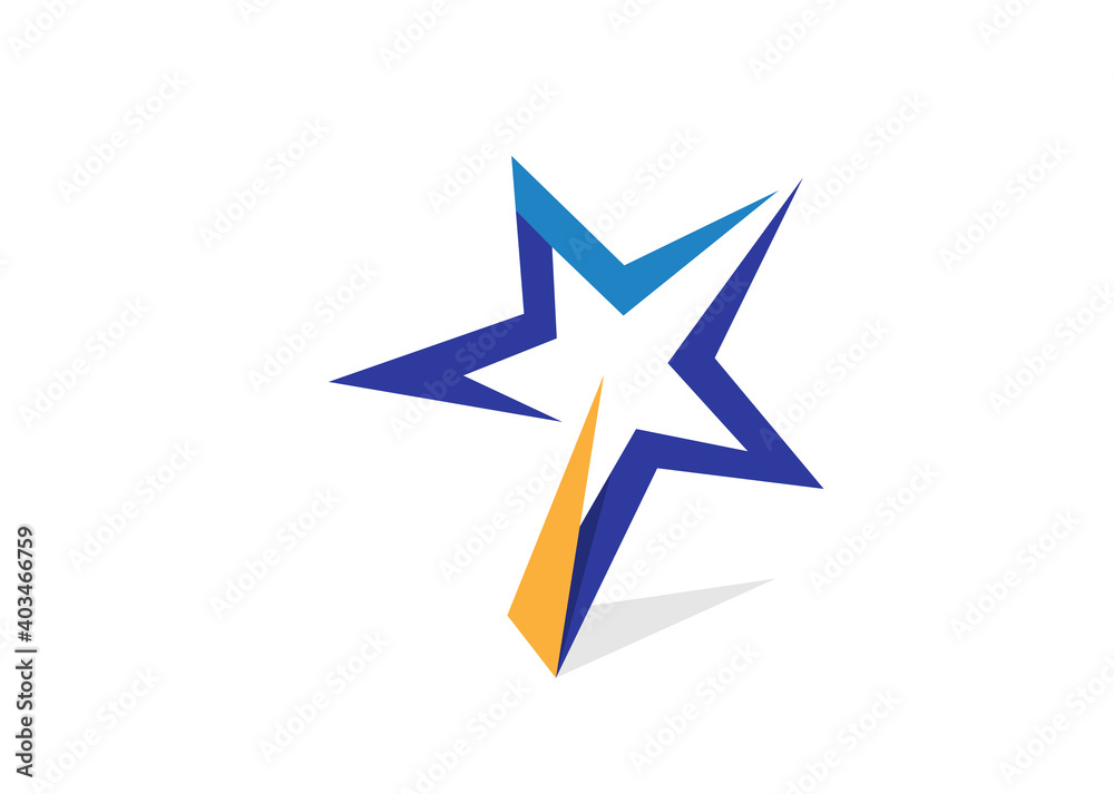 abstract  creative simple star shape vector,  modern shape of star symbol