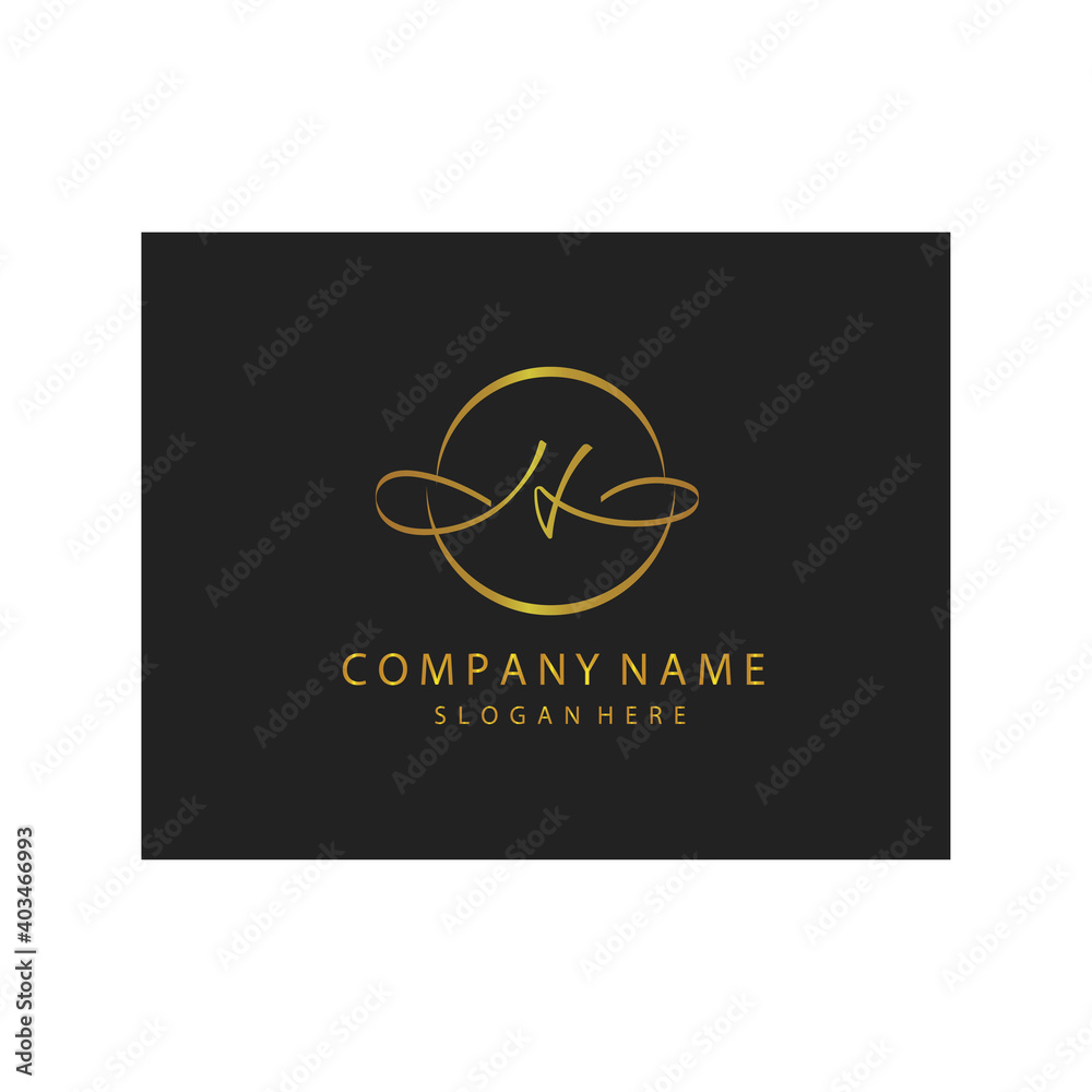simple elegant initials letter type H sign symbol icon template black background