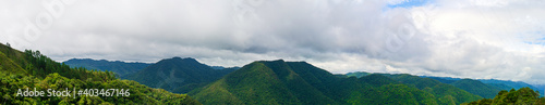 Panorama of the view of the Atlantic Forest in the city of Apiaí-Iporanga, São Paulo, Brazil. © Nathalia Guimarães