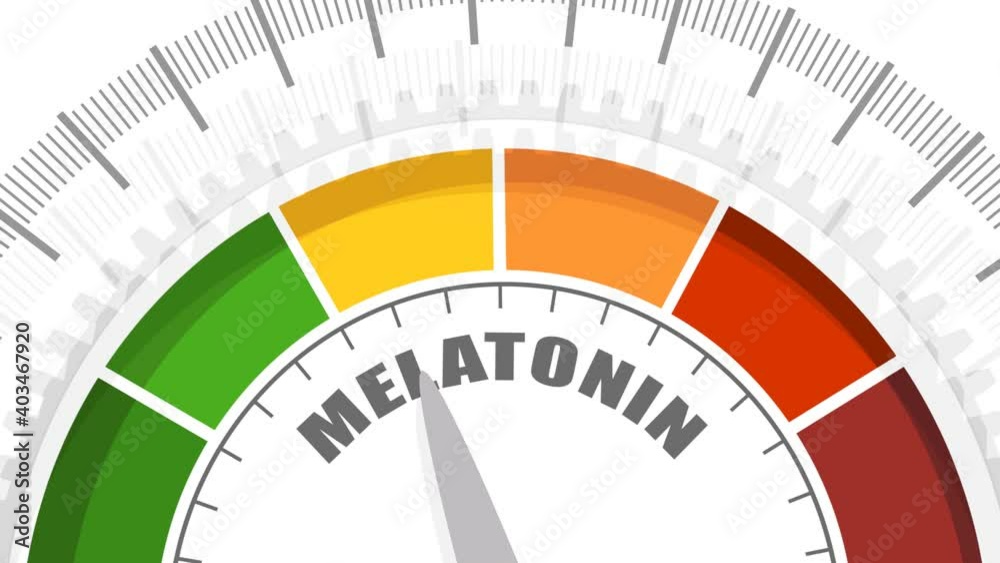 Gradient scale. Hormone melatonin level measuring device. Sign tachometer, speedometer, indicators. Infographic gauge element. 3D rendering. Gradient scale. Hormone melatonin level measuring device. Sign tachometer, speedometer, indicators. Infographic gauge element. 3D rendering.