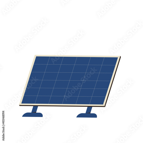 Solar panel. Modul for house isolated on white background. Renewable alternative electricity. Sustainable development. Vector flat illustration.