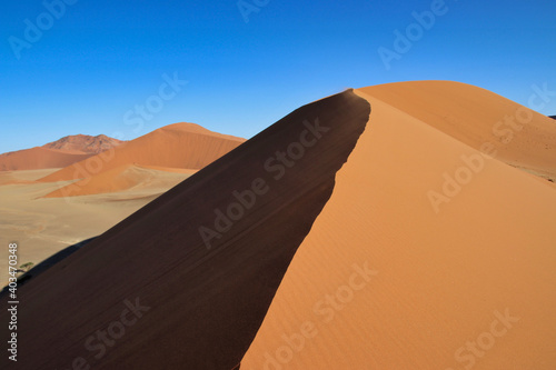 Fototapeta Naklejka Na Ścianę i Meble -  Dune 45 in Sossusvlei Namib Desert - Namib-Naukluft National Park, Namibia, Africa