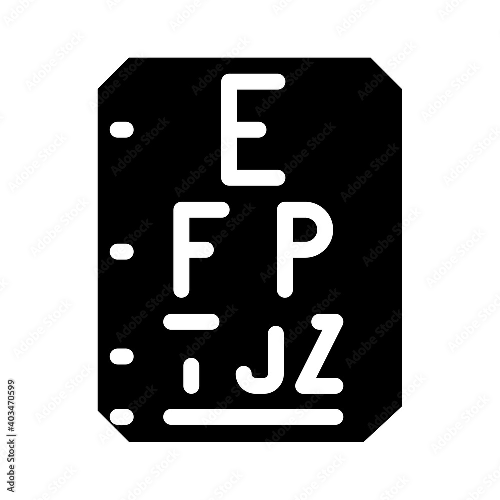 vision loss symptom glyph icon vector illustration