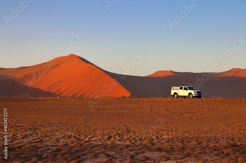 Fototapeta Naklejka Na Ścianę i Meble -  Dune 45 in Sossusvlei Namib Desert - Namib-Naukluft National Park, Namibia, Africa