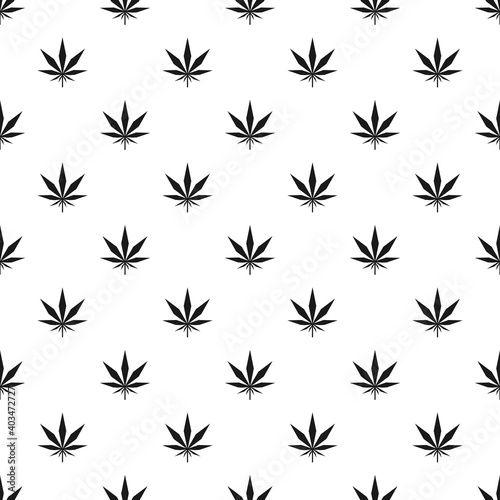 Marijuana Leaf (Cannabis Indica) Weed Pattern