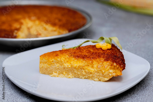 Pan de Elote postre de la Gastronomía Mexicana.