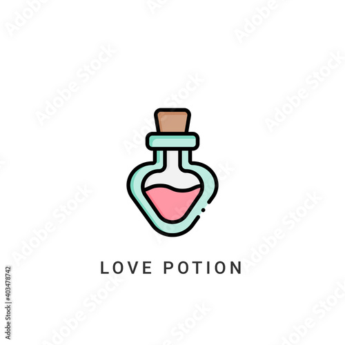 love potion icon vector illustration. love potion icon Lineal Colordesign.