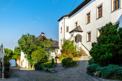 Rectory in Traunkirchen, original location of the TV series "Schlosshotel Orth" am Traunsee, Austria