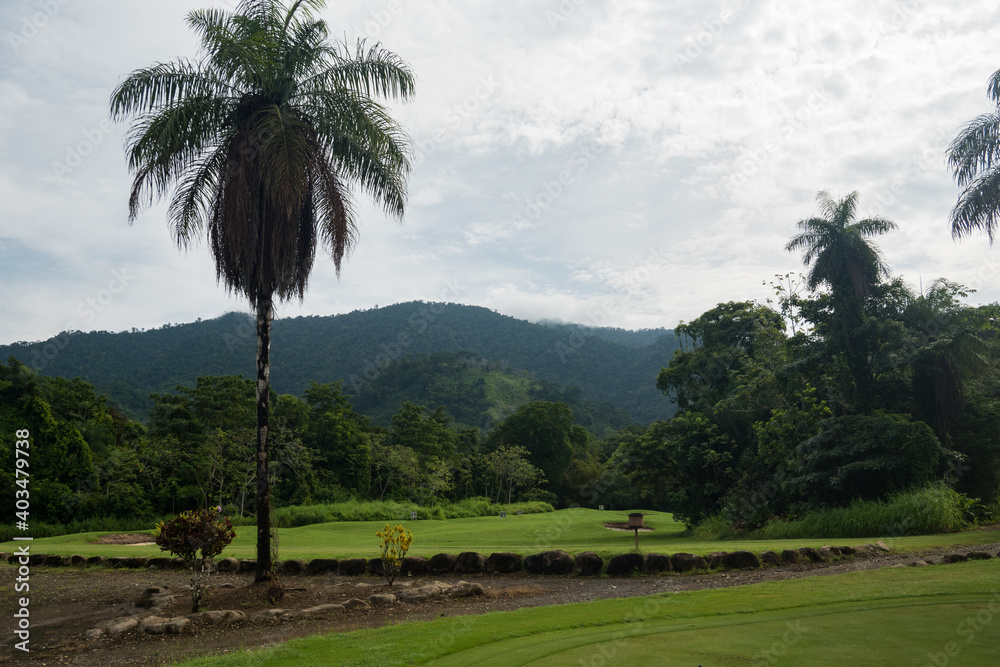 Golf fairway  tropical golf course San Buenas Costa Rica 