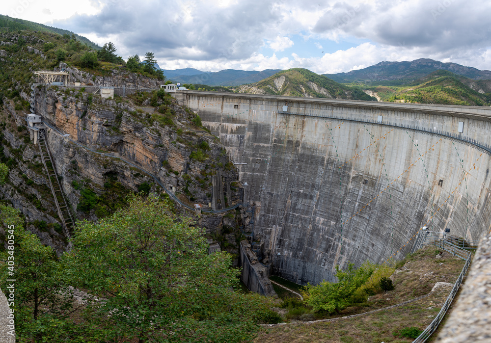 Barrage du lac de Castillon Alpes de Haute Provence France