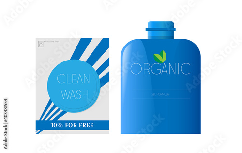 Organic washing gel isolated on white