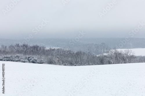 winter landscape in thuringia near Erfurt
