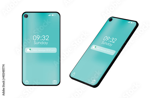 Smartphone illustration isolated on white background