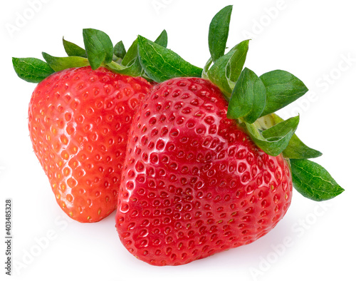 Red Strawberry isolated on white background  Fresh Amaoh Strawberry isolated on white  With clipping path 