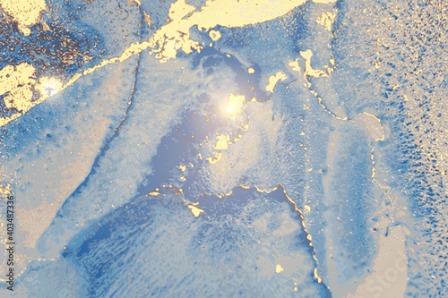 Photos Pale blue and gold stone marble texture with glowing lights