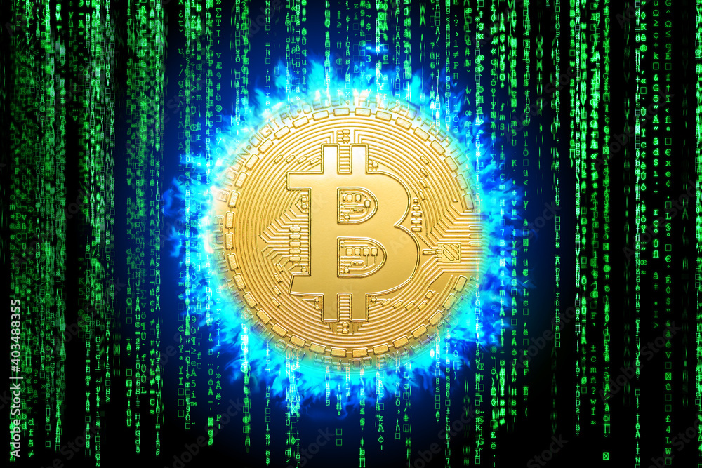 Bitcoin Matrix Style Bitcoin hits an all-time high record in January 2021. Cryptocurrency ...