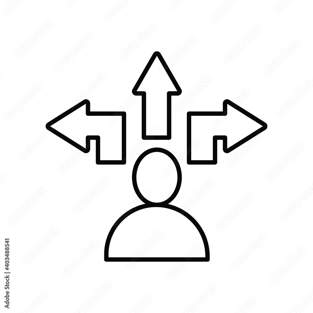 Business Decisions directions line icon Business Decisions directions line icon