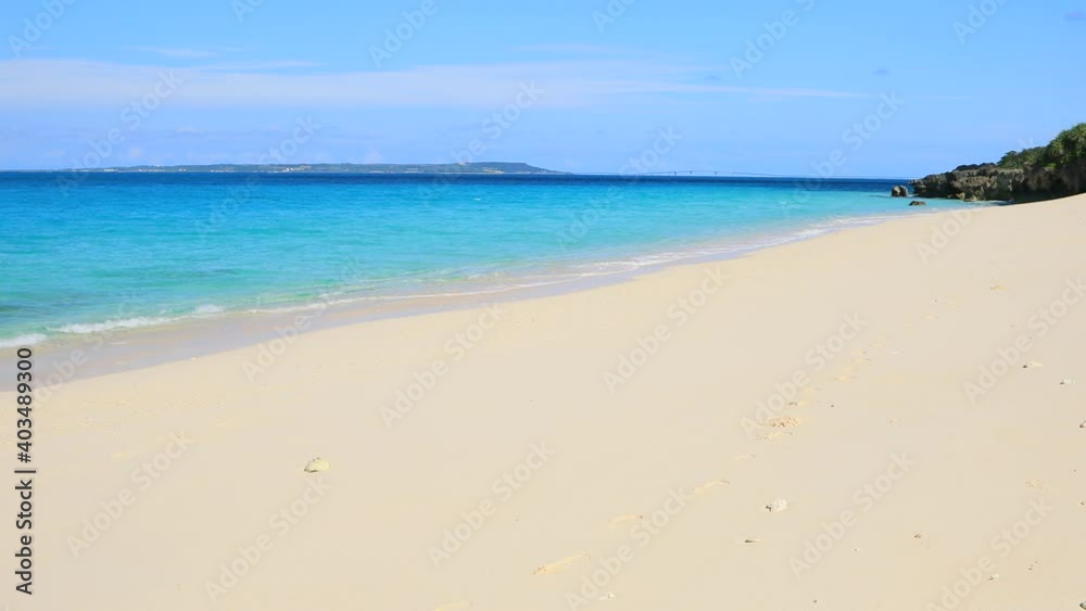 beautiful beach and clear waves in Okinawa Kurima island Nagama beach beautiful beach and clear waves in Okinawa Kurima island Nagama beach
