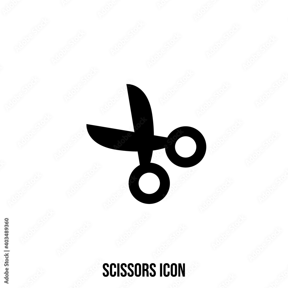 Scissors vector icon. Simple flat icon. Scissor silhouette. Scissors vector icon. Simple flat icon. Scissor silhouette.
