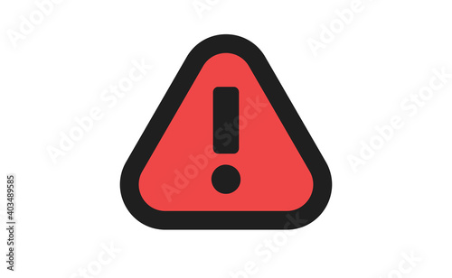 Alert icon. Exclamation danger sign. Rounded triangle with exclamation mark.