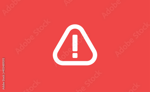 Alert icon. Exclamation danger sign. Rounded triangle with exclamation mark.