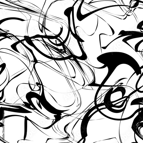 black and white marble texture. vector seamless design