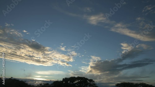 Cloudy Sky at Sunrise in the Mountains in Brazil. Time Lapse.