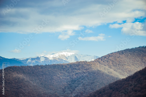 dark clouds over the mountains