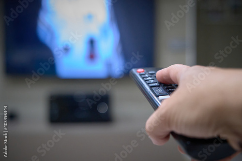 Turning the television on or off with the remote control