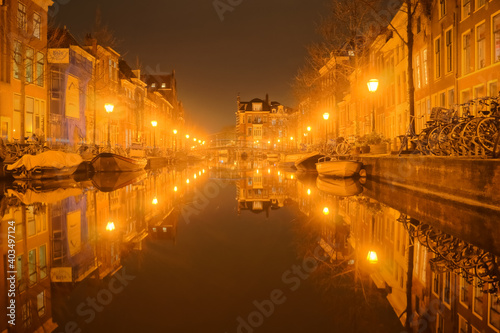 Photography Night in the foggy canal