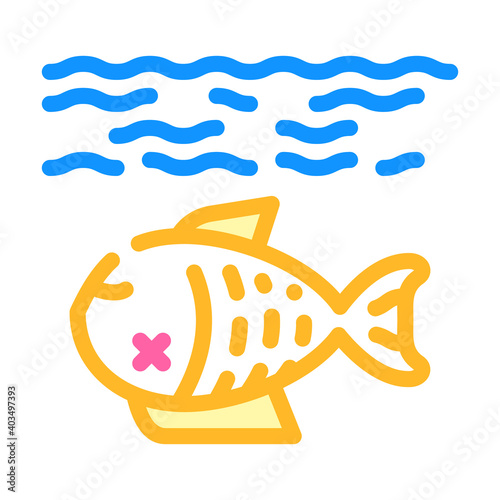 environment harm color icon vector illustration color