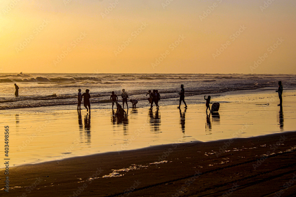 sunset on the beach