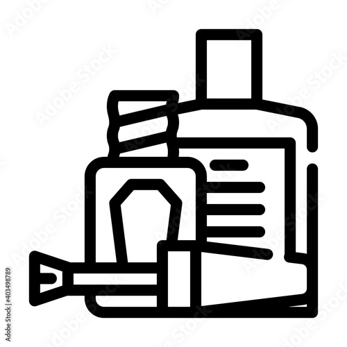 nail polish and remover line icon vector illustration