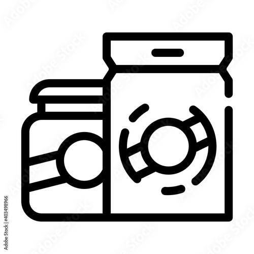cosmetic oil for facial skin line icon vector illustration