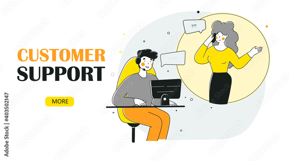 Flat support client for web marketing design. Service remote Technology concept. Flat support client for web marketing design. Service remote Technology concept.