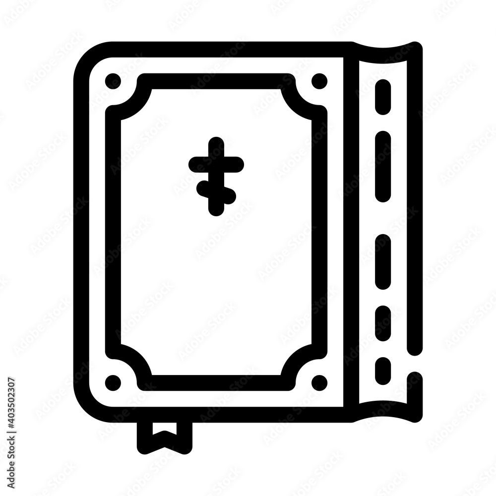 bible book line icon vector illustration black bible book line icon vector illustration black
