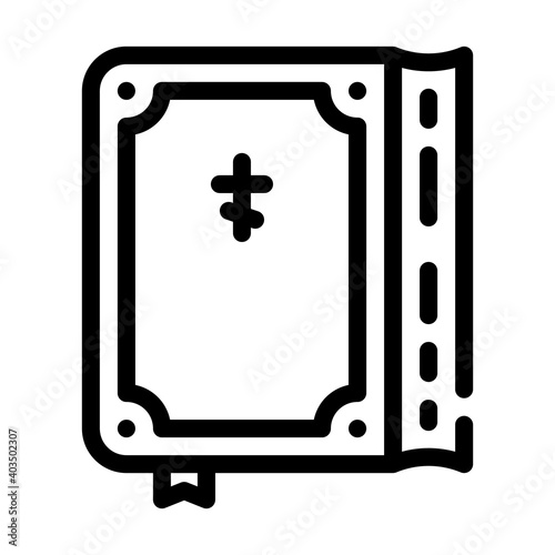 bible book line icon vector illustration black