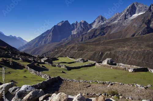 View on macchermo, Pharilapcha and Dole from Thare.
