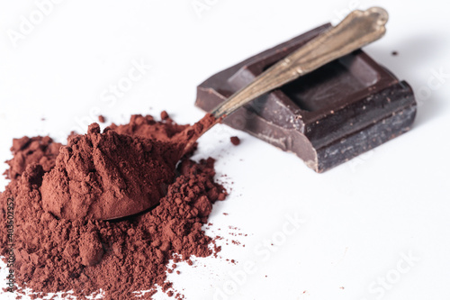 powder and chocolate
