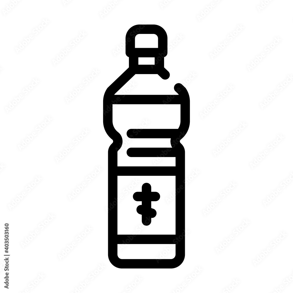 holy water line icon vector illustration black