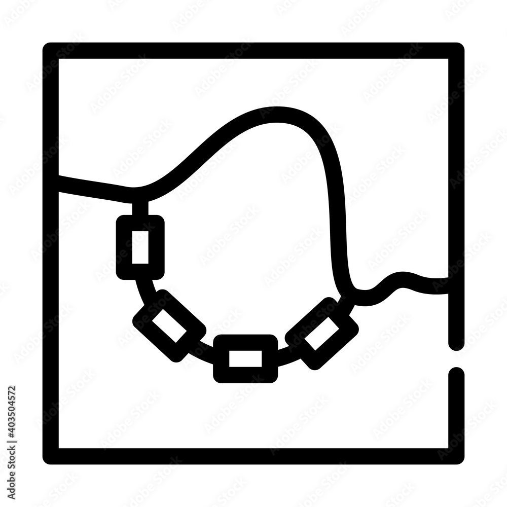 lagoon tidal power plants line icon vector illustration lagoon tidal power plants line icon vector illustration