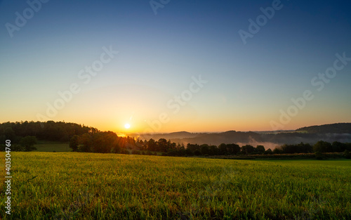 field sunrise