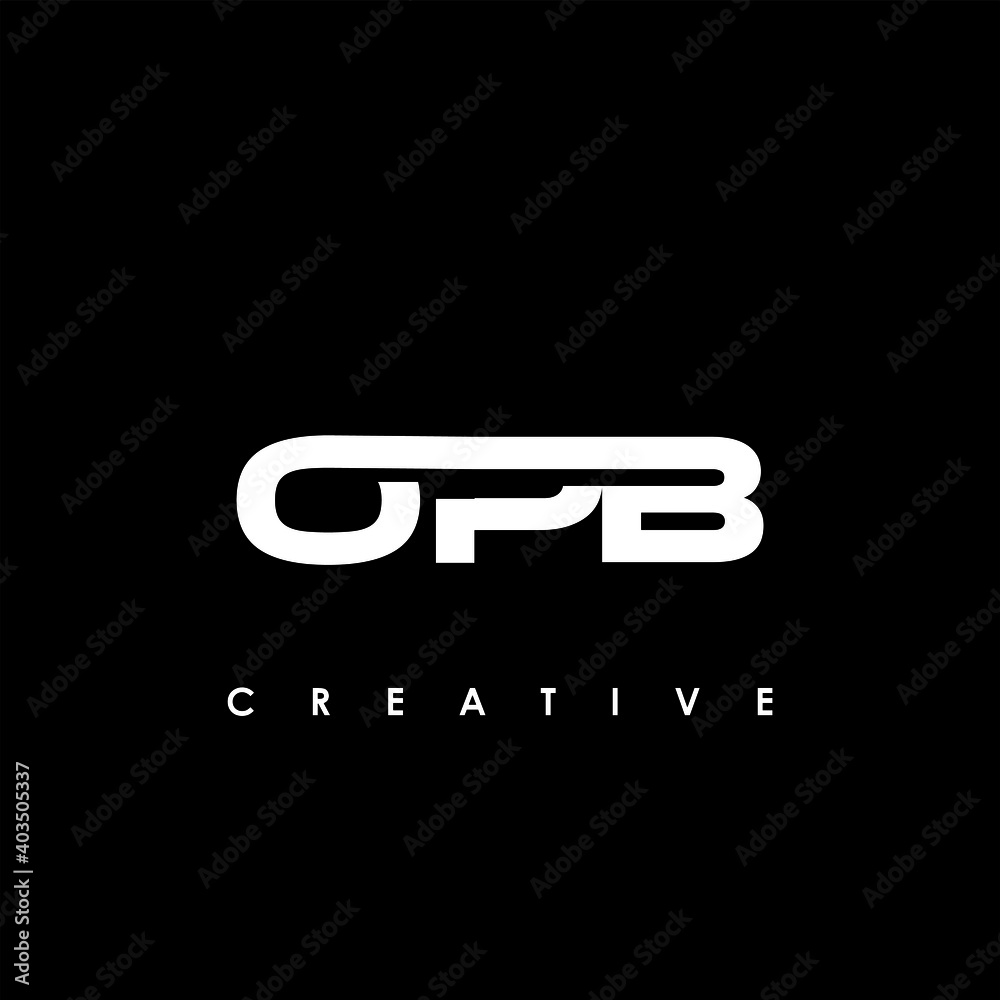 OPB Letter Initial Logo Design Template Vector Illustration